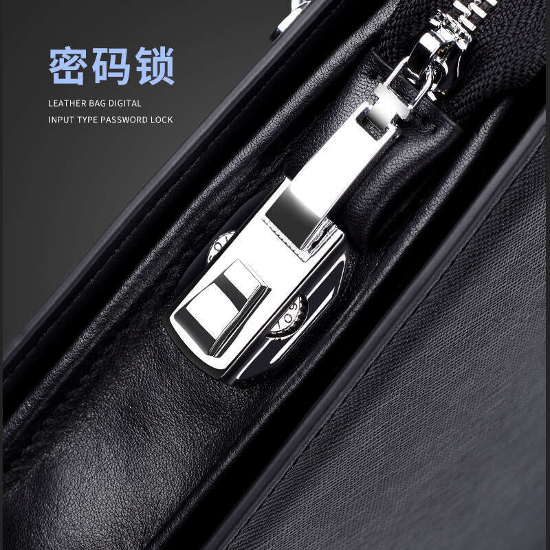 Luxury Shoulder Bags Totes Hobo New Men S Genuine Leather Bag With Password Lock High End Feel Large Capacity Business Clutch For SENYY