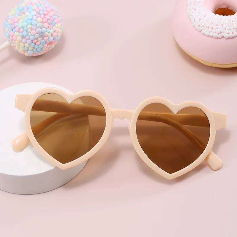 Trendy Heart-Shaped UV400 Kids Sunglasses, Candy Color Children Shades for Baby Eyewear Toddler Boys & Girls Sun Glasses H260130