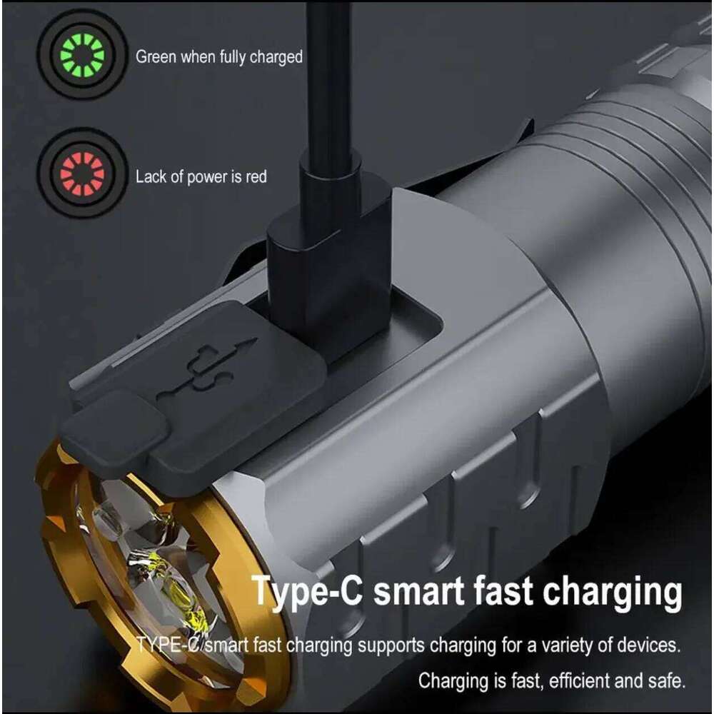 Portable Light Flashlight Strong Magnetic Mini Multi-functional Rechargeable Super Bright 3*50W LED Emergency Torch H260131