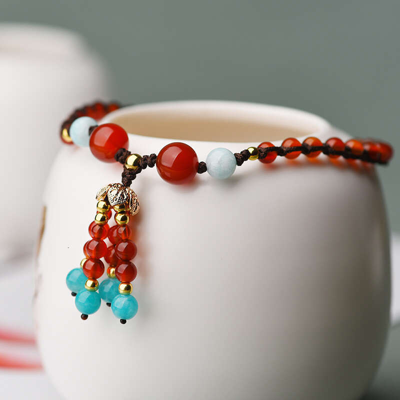 Red Agate Shell Flower Dongling Jade Student Simple 2020 New Adjustable Cute Anklet