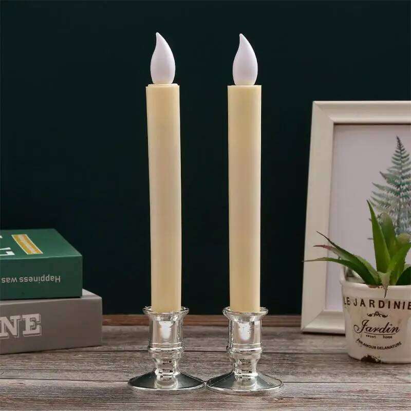 2pcs Taper Holders Candlestick Silver Gold Rod Wax Base Fits Wedding Banquet Art Deco Candle Holder Home Decor Y260131