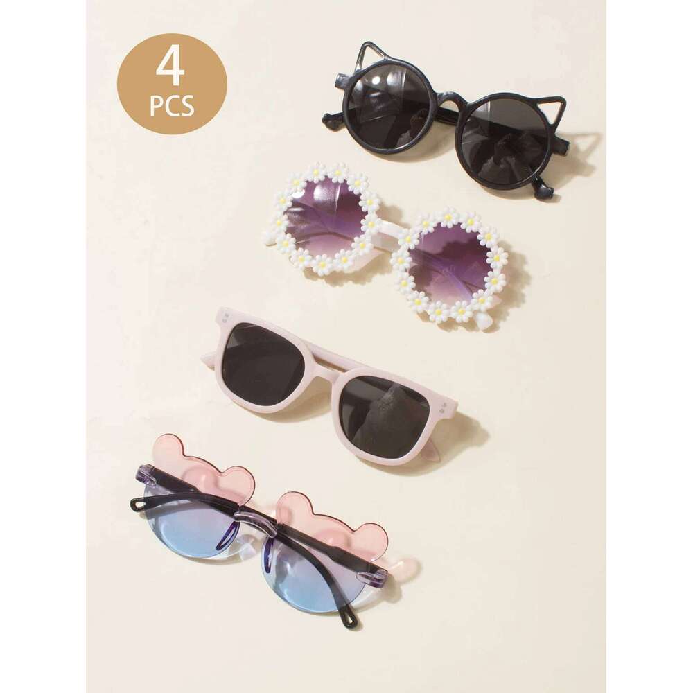 4PCS Sunglasses,Baby Boy And Baby Girl Sunglasses,Cool,Cute,Baby Sunglasses Gift,Spring Accessories,Summer Accessories H260130