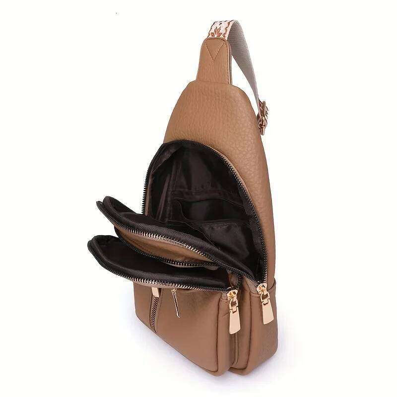 Fashion Women's Leather Casual Chest Versatile Shoulder Bag For Women Travel