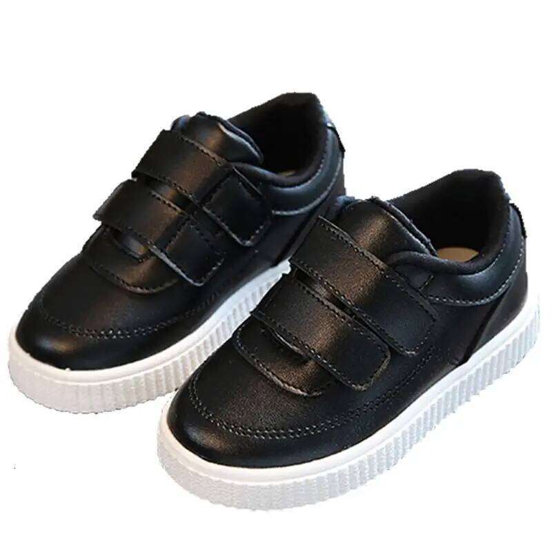kids sneakers boys girls trainers Children leather white black school shoes pink casual shoe flexible sole fashion Y260128
