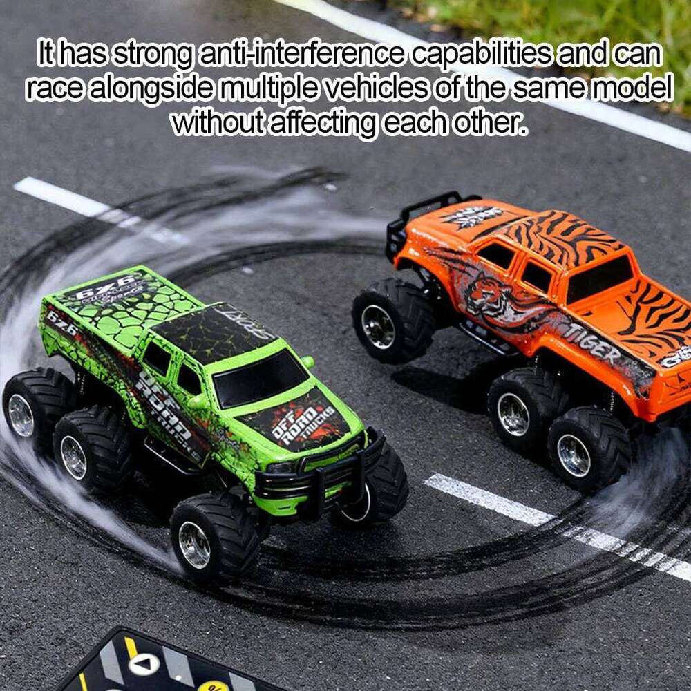 1/64 RC 2.4G Mini Off-road High-Speed 6-wheel Alloy Remote Control Car Rechargeable Belt Shock Absorption Boys Toys Gifts Y260131