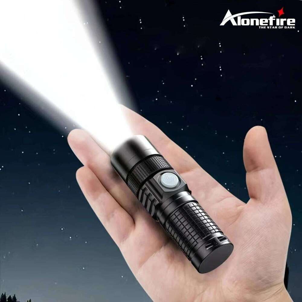 10W Zoom High Bright Palm Small Mini Flashlight Type-C Rechargeable Portable Pocket Hiking Camping Fishing Night llighting Torch H260131