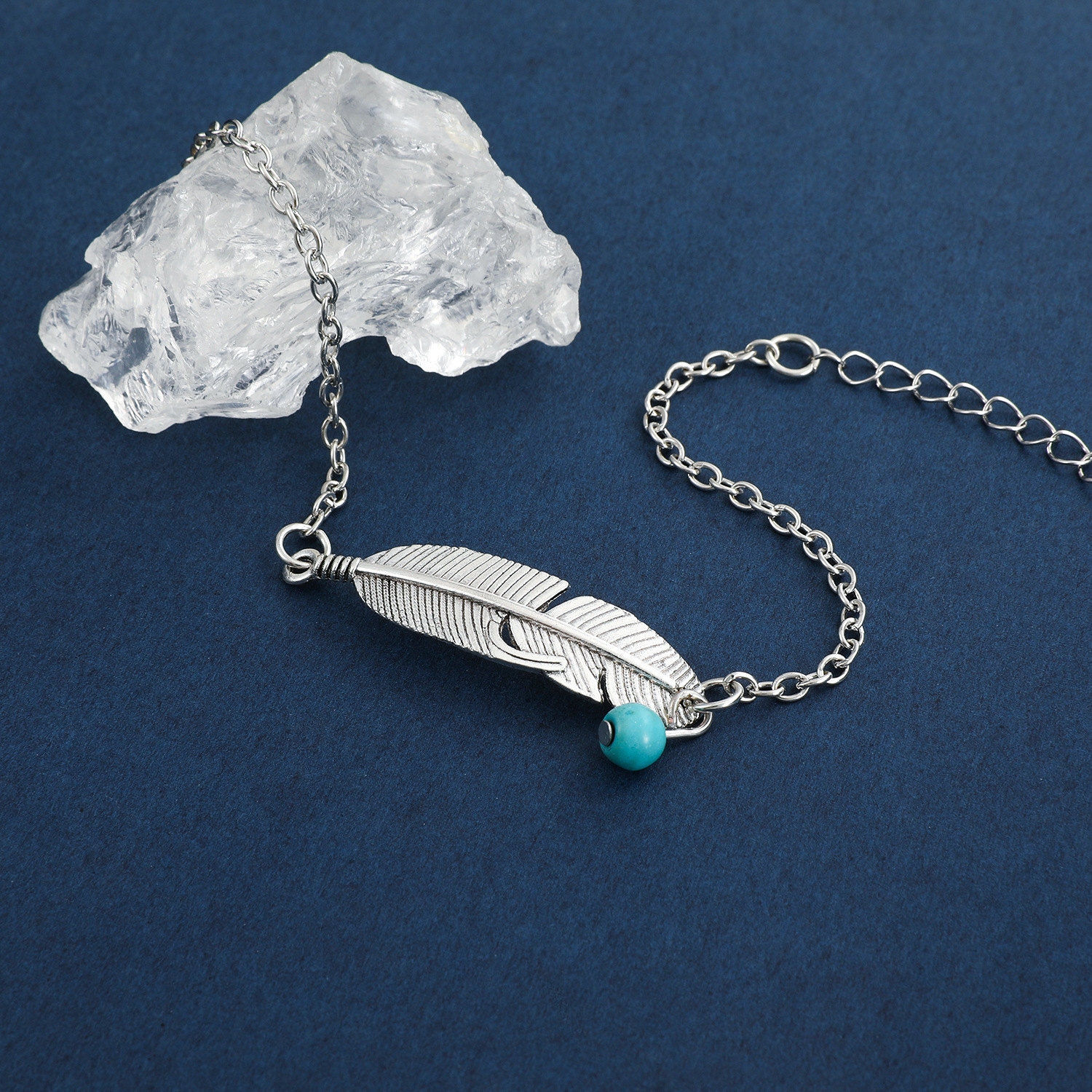 Simple Feather for Women Fashion Ethnic Style Hollow Leaf Anklet Beach Foot Jewelry