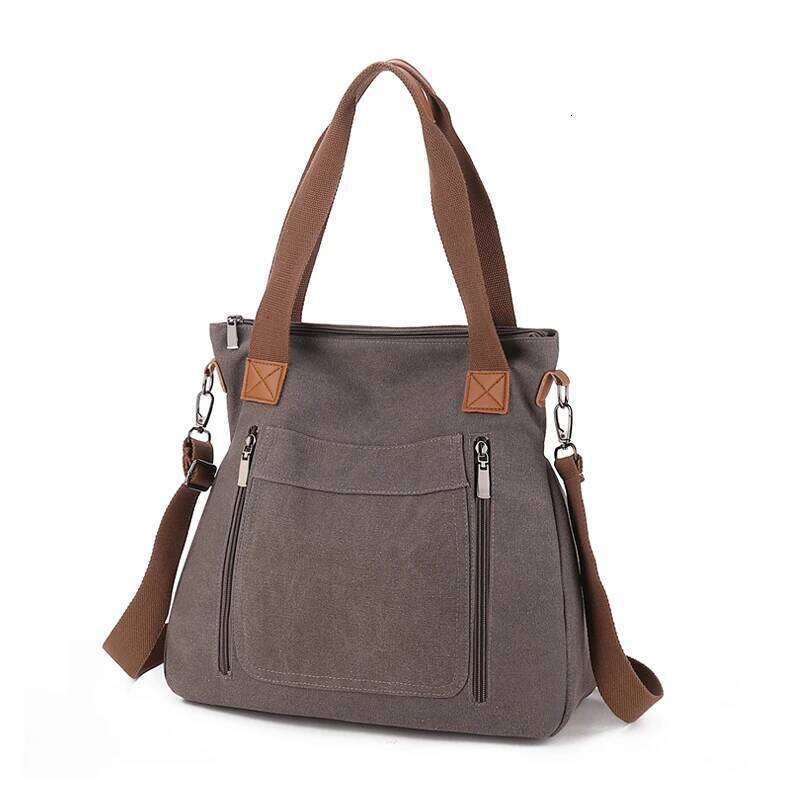 Cross-border large-capacity canvas women's casual cross-body Korean-style fashionable tote bag, simple handbag, new st