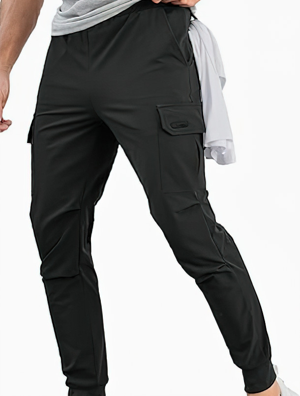 Free Shipping 2026 Summer Men's Cargo Joggers, Euro-American Loose Fit Trousers, Fashionable Tapered Ankle Casual Pants