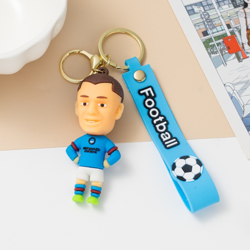 Keychain Messi Cartoon Star Soccer Cute birthday gift Football Player Figure Pendant for Backpack Bag Charm Couple Gift Sports Accessories
