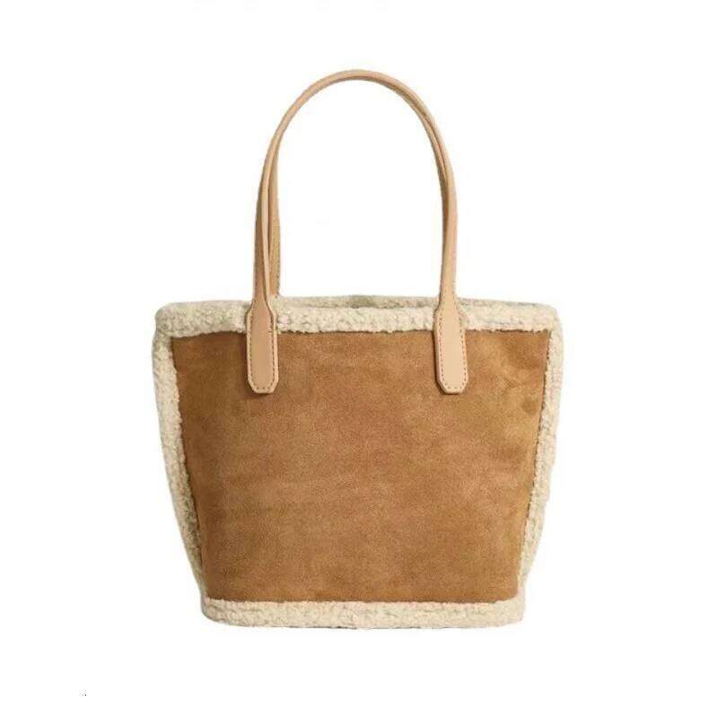 Autumn and Winter New Plush Large Capacity Women's Suede Matte Handbag Lamb Wool Tote Bucket Bag XJ260131