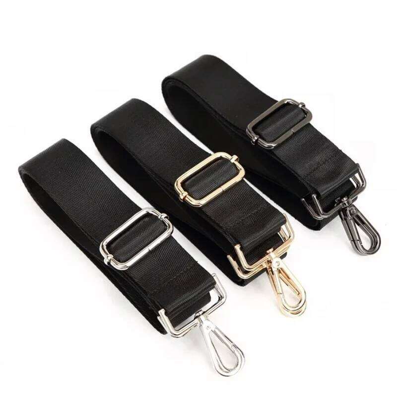 Adjustable Replacement Detachable for Women Men Messenger Bags Handle Handbag Belt Fashion Black Nylon Shoulder Bag Strap