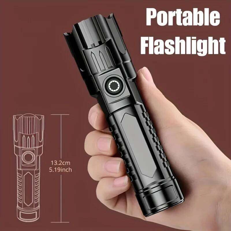 Super Bright XHP50 Powerful Led Flashlight Power Bank Torch Light USB Rechargeable Camping Tactical Flashlights with COB Lamp H260131