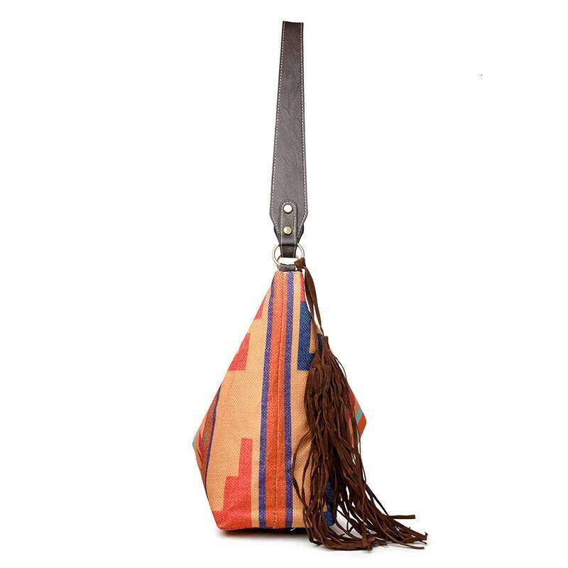 Women's Ethnic Style Large Capacity Fringe Casual Shoulder Bag