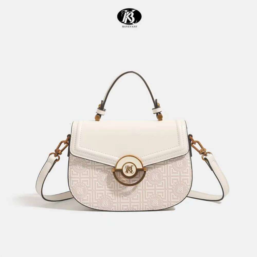 KB Women's Bag 2025 New Style High-end designer embossed fashion versatile single-shoulder crossbody Small round bag