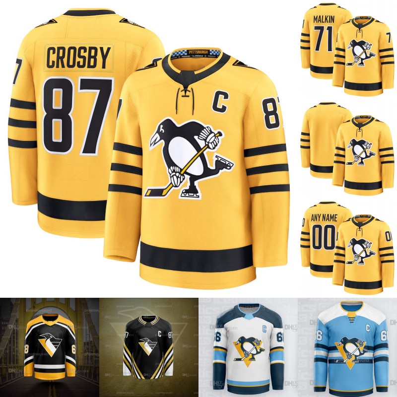 PittsburghPenguinss Hockey Jersey Sidney Crosby Evgeni Malkin Kevin Hayes Rickard Rakell Bryan Rust Kris Letang Stuart Skinner Erik Karlsson Bokondji Imama 88