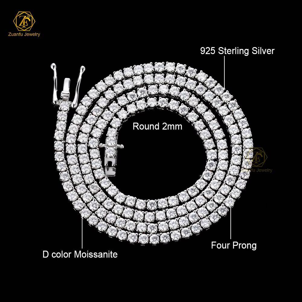 18K Gold Plated 3mm 5mm 16inch Tennis Chain Jewellery Diamond Choker Iced Out Hip Hop S925 Jewelry Gold Silver Tennis Necklace