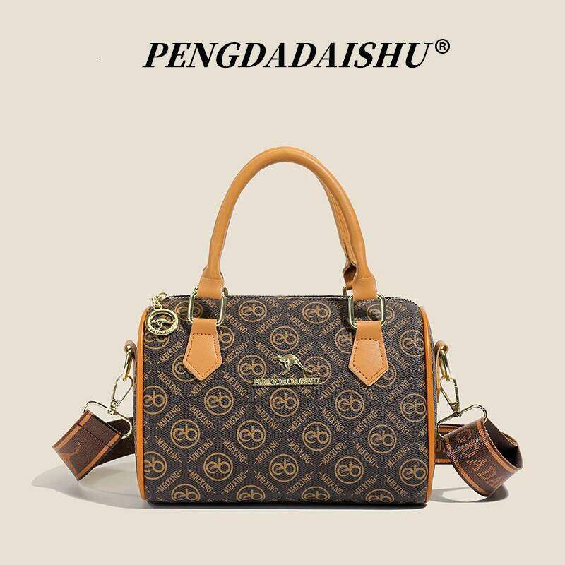 Pillow versatile handbag, aged-flower Boston bag, high-quality appearance, commuting single shoulder messenger bag