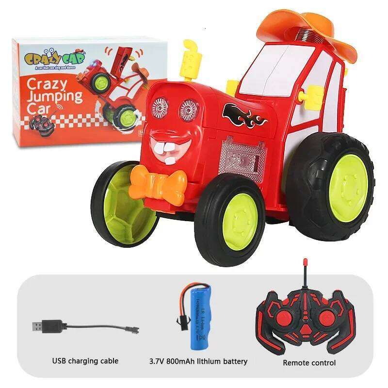 Crazy Jumping Stunt Wireless Infrared Remote Control Car Dance Lights Music Swing Fun New And Unique Children's Toys Y260131