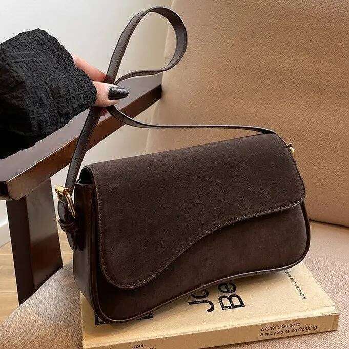 Handbag Autumn/Winter New Women's Vintage Satin Shoulder Fashion Crossbody Bag XJ260131