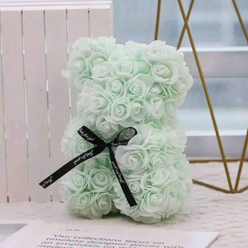1pc Artificial Rose Bear Flower a Gift for Women Christmas Valentine's Day Birthday Anniversary Y260131