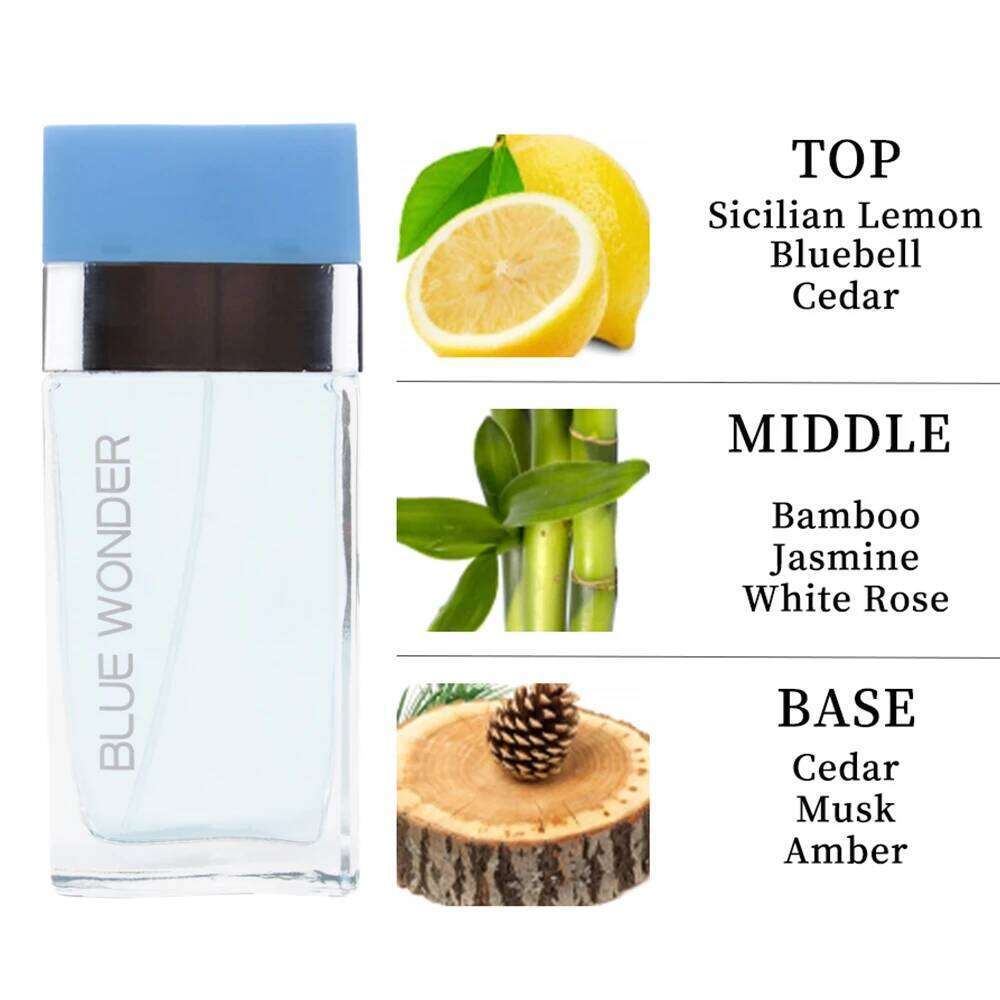 3.4 oz women's eau de toilette spray, long-lasting perfume, apple, Sicilian lemon, cedar, Campanula, very suitable for dating, d H260130