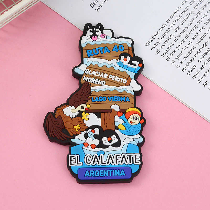 Magnetic cartoon fridge magnets, creative and personalized, PVC soft rubber 3D fridge magnets, funny and cute animal fridge stickers.XJ240809