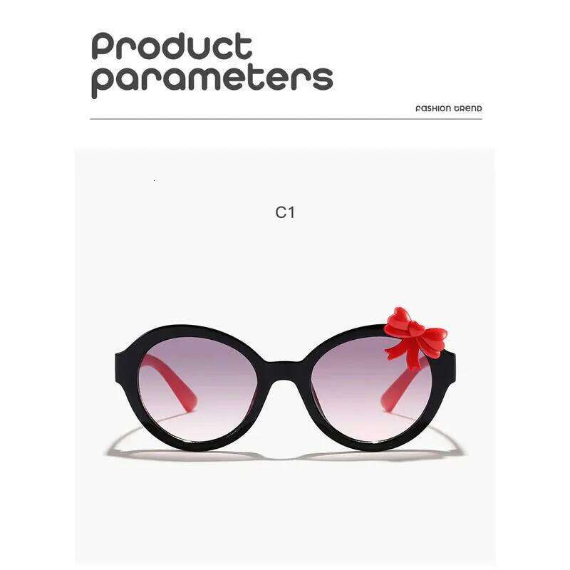 2025 outdoor Bow candy colored sunglasses cute baby trendy and fashionable round frame H260130
