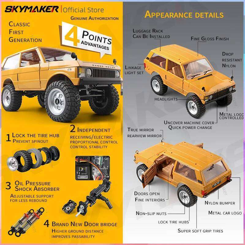 MN Model Car Mn168 1/12 Full Scale RTR 2.4G 4WD 280 Motor Proportional Off-Road Remote Control RC Truck Kids Toys Metal Parts Y260131