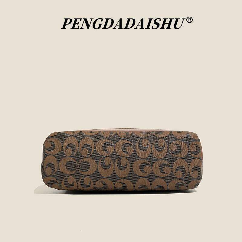 New women's handbag, trendy fashion, retro letter print, top-handle and shoulder versatile casual crossbody bag, mom bag