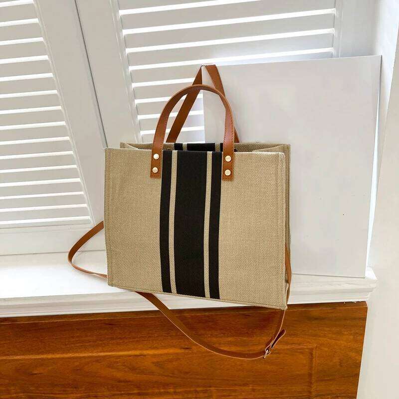 Shopper Tote Simple Canvas Ladies Handbags School Girls Book Bag Crossbody For Women Top Handle Bags XJ260130