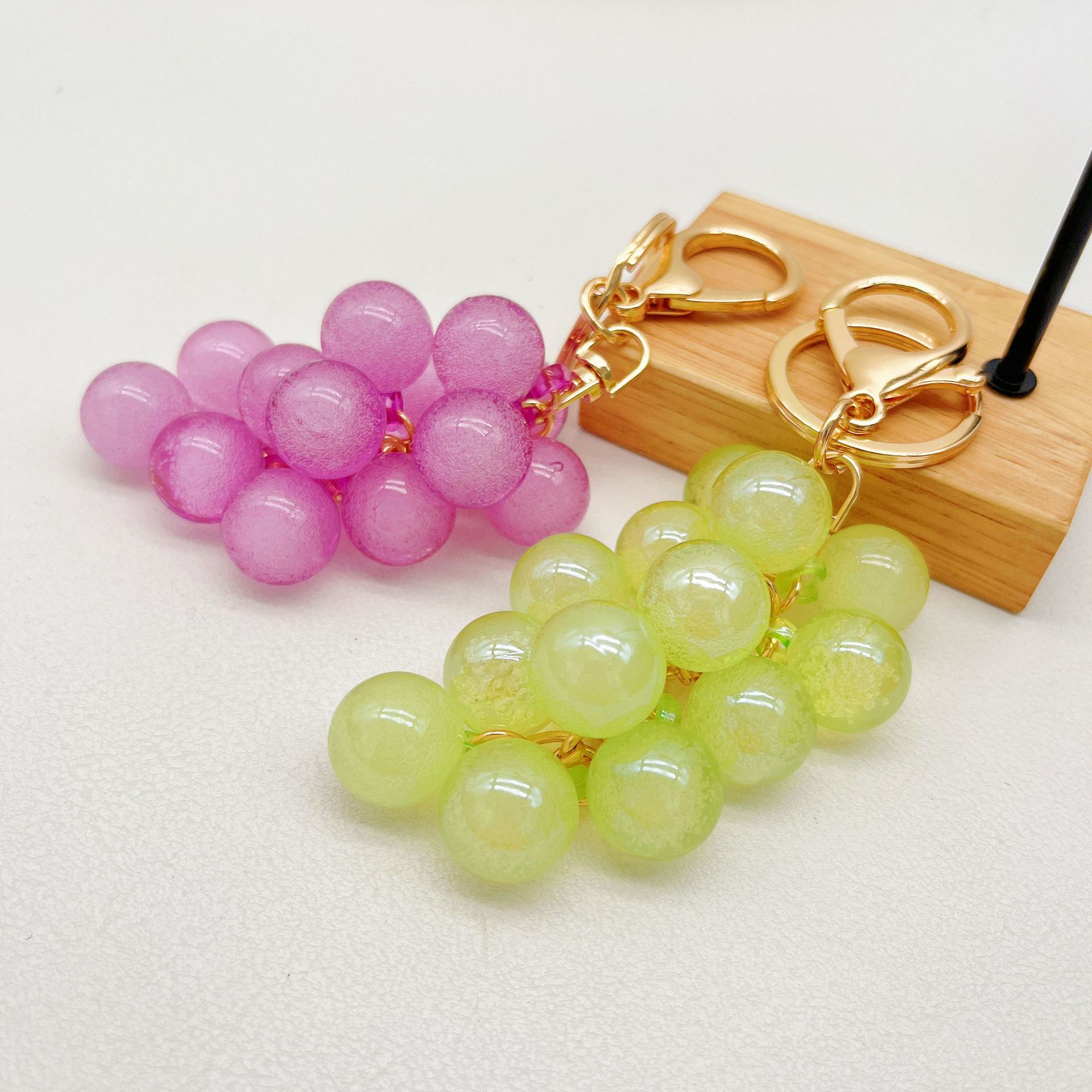 2026 new cute bubble jelly grape chain keychain bag parts accessories fruit fashion bag pendant smallgiftideas
