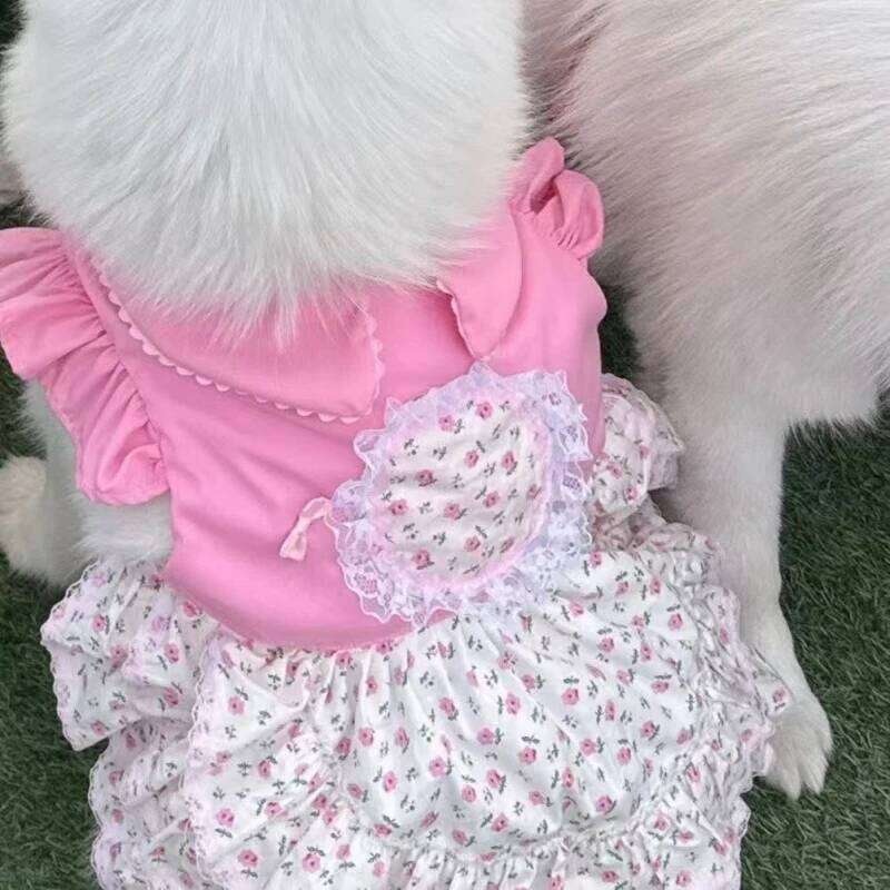 Summer Big Dog Clothes Large Pet Apparel Dress Corgi Shiba Inu Border Collie Samoyed Husky Labrador Golden Retriever Clothing H260129