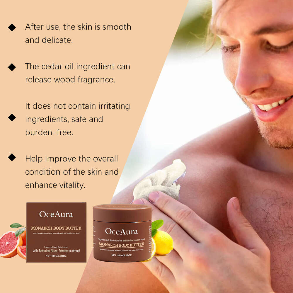 OceAura Men's Cream Daily Body Moisturizing Soft and Delicate Skin External Care S260131