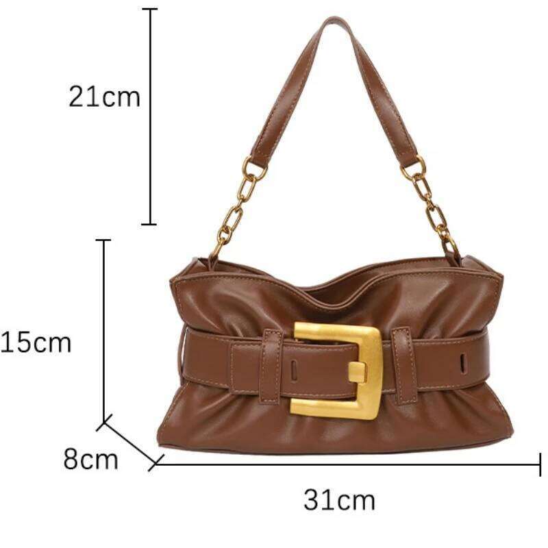 Famous Designer PU Leather Women's Messenger Luxury Brand Elegant Classic Vintage Commuter Shoulder Bag High-end Bag XJ260130