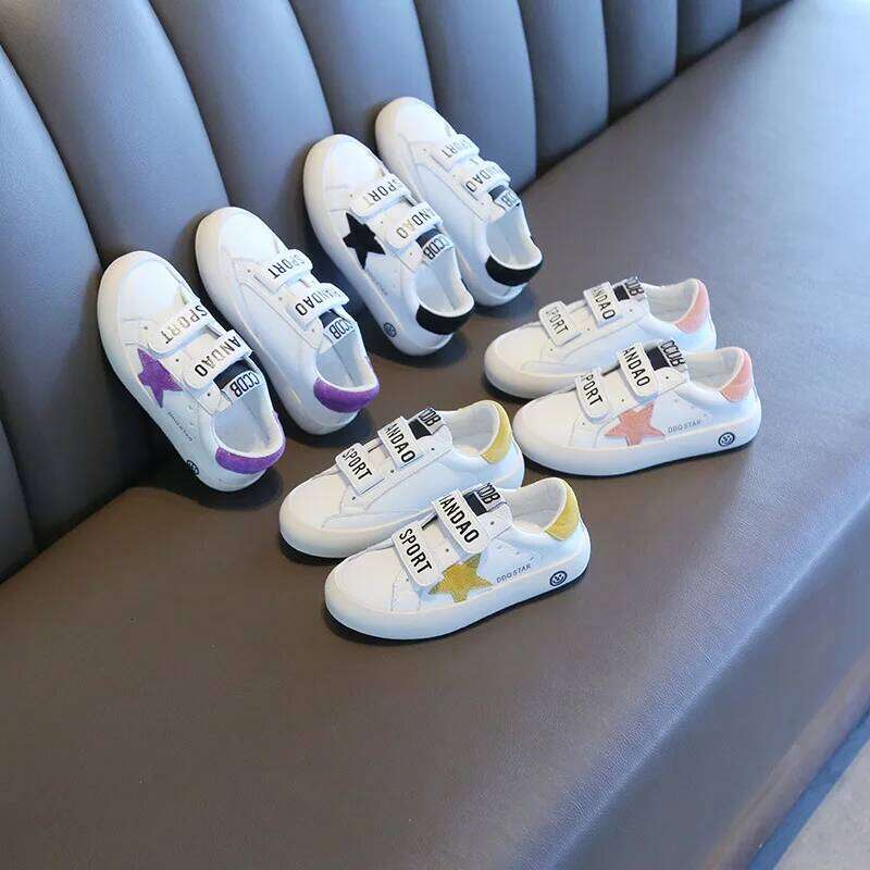 Small White Autumn New Girls Dirty Casual Stars Breathable Boy Board Shoes Sneakers Comfortable Daily Kids Y260128