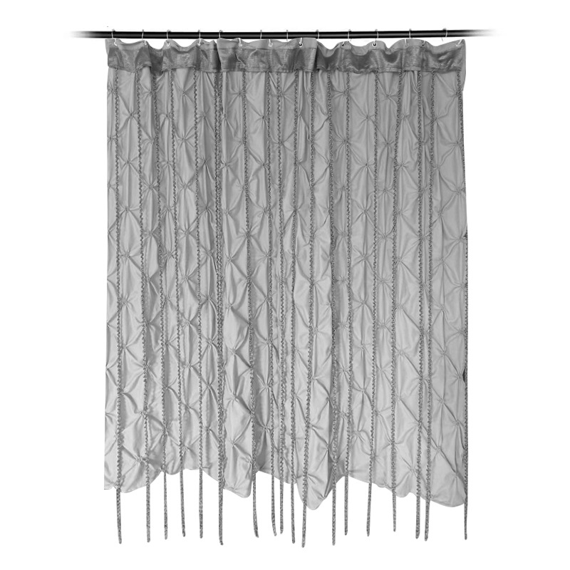 YL-38260 New Pleated Bathroom Shower Curtain, Polyester, Mildew-proof and Waterproof, Hotel Partition