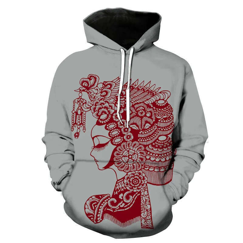 New Autumn And Winter 3D Digital Printed Chinese Auspicious Culture Logo Hoodie Men's Loose Comfortable Casual Luanyun Luanyun