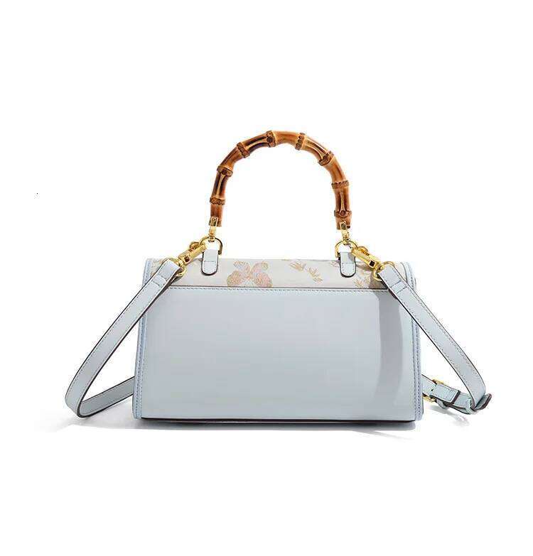 Women's handbag brand light luxury new Chinese style retro hand embroidered bag bamboo joint single shoulder crossbody