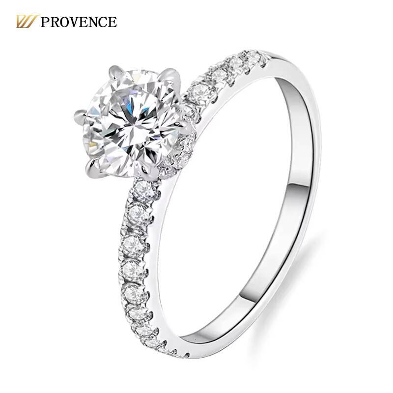 2025 New Arrival Real Pure 18k Gold Diamond Ring Moissanite Ring Engagement Ring Wedding Jewelry Customization Factory