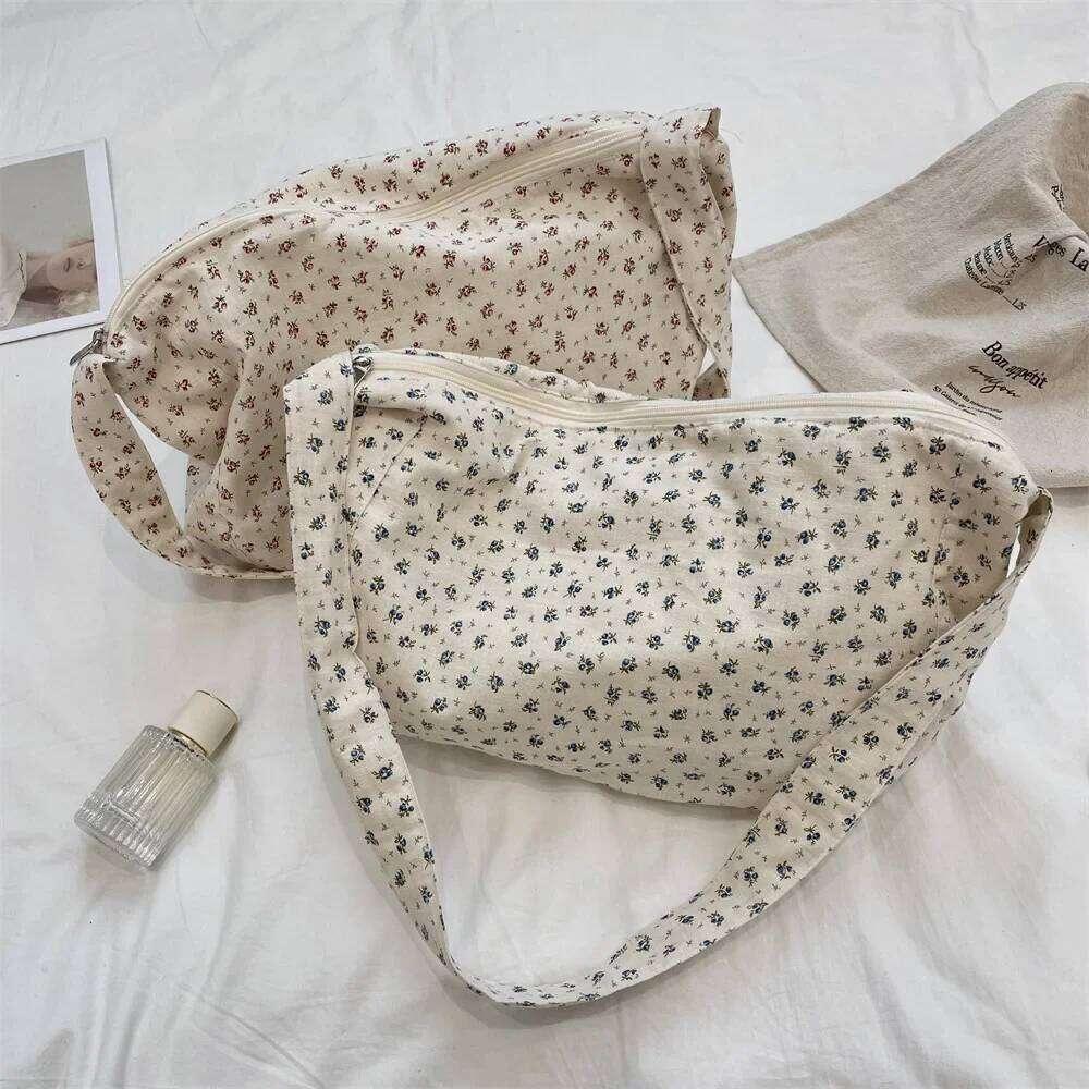 Floral Canvas Casual Women Crossbody Bag2025 New in Large Female Shoulder Bag Fashion High Quality Lady Handbag Print Messenger