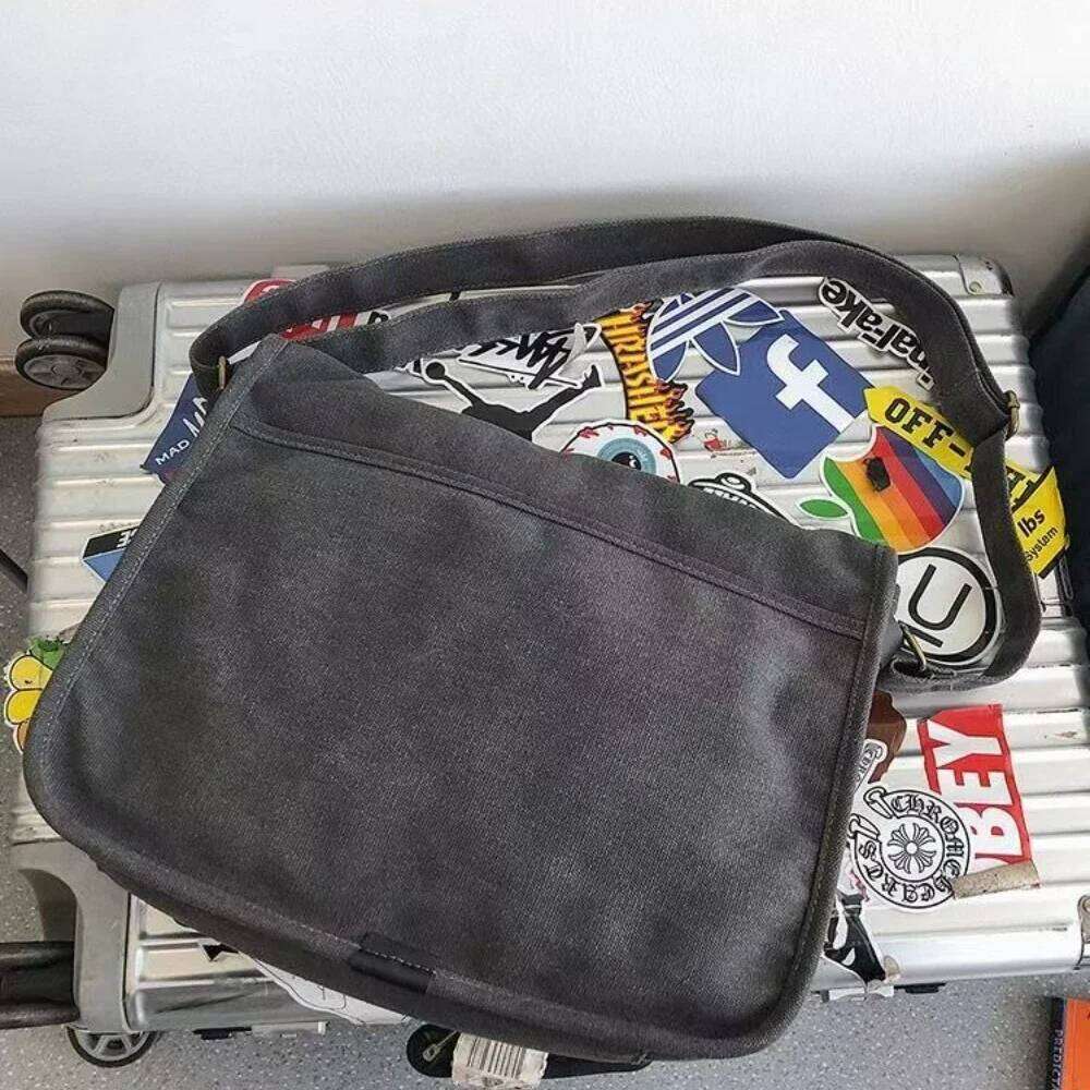 Mens Casual Handbags Vintage Shoulder Messenger Bag Leisure Student Satchel Package Bolsos Crossbody Bags Canvas Large Capacity