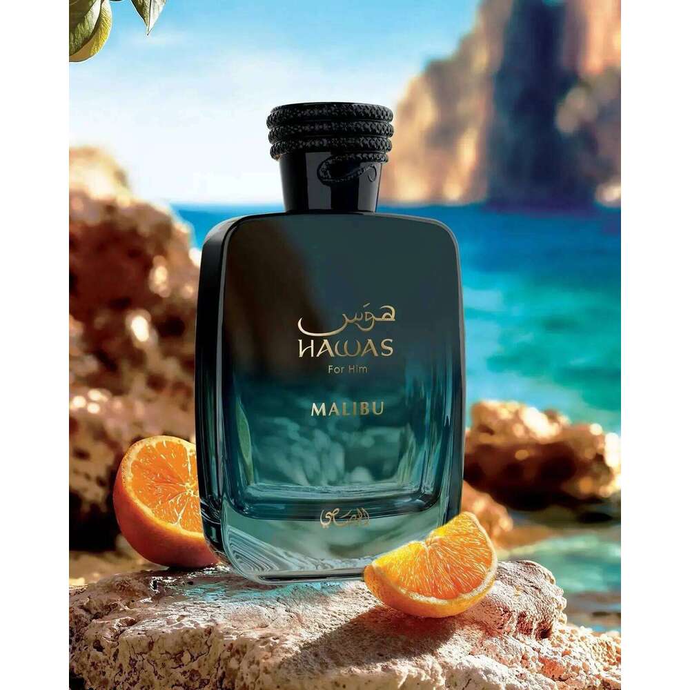 RASASI Hawas malibu men's 100ml 3.4 ounces, premium Arabian perfume, lasting fragrance, suitable for any occasion H260130