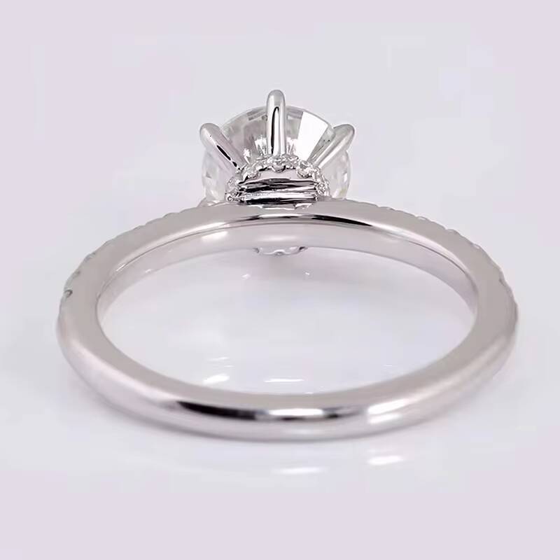 2025 New Arrival Real Pure 18k Gold Diamond Ring Moissanite Ring Engagement Ring Wedding Jewelry Customization Factory