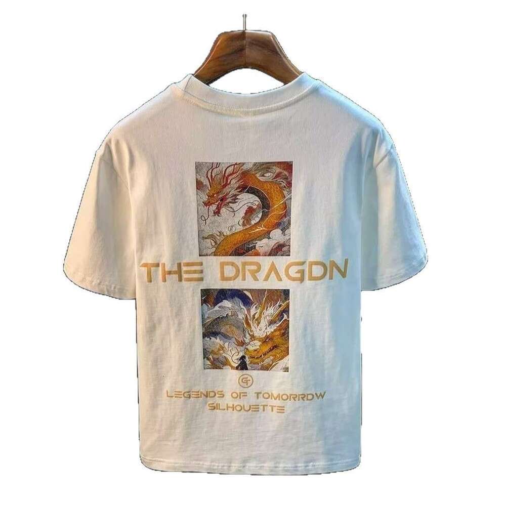 Chinese Brand Printed Men's T-Shirt Round Neck Short Sleeve Fashion Unbranded Artistic Trendy New Ins Style Luanyun Luanyun