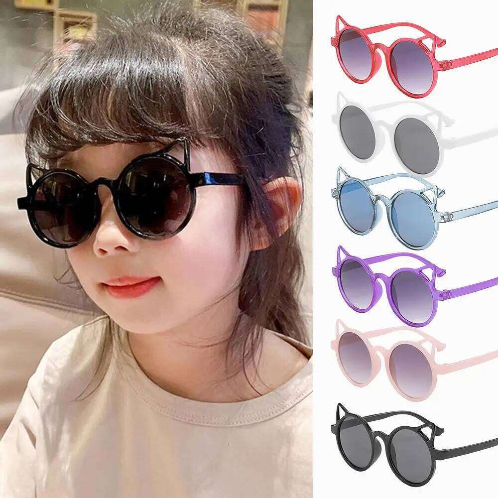 Cute Animal Cartoon Ears Children Vintage Protection Sunglasses Kids Outdoor Lovely Sun Classic Z0Q6 H260130
