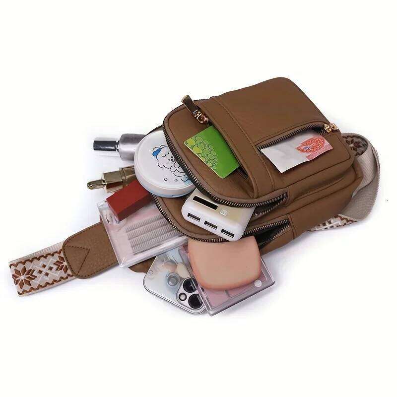 Fashion Women's Leather Casual Chest Versatile Shoulder Bag For Women Travel