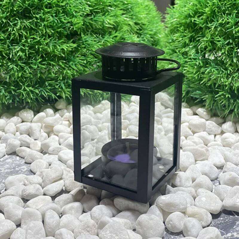 1PC Retro Romantic Lantern Stand Metal Wedding Outdoor Garden Tea Light Creative Hand-held Iron Candle Holder Home Decor Y260131