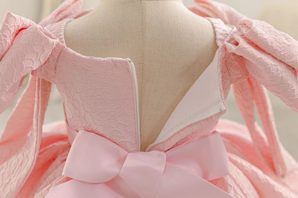 Ceremony 1st Princess Tutu Dress For Baby Girl Clothes Off Shoulder Party Dresses Elegant Girls Birthday Baptism Clothing 260124