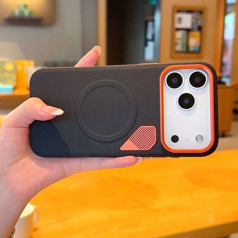 Business Magnetic Magsafe Phone Case For iPhone 17 Pro Max 17Pro 17Air High Quality PU Leather CPU Heat Dissipation Vent Cover H260131